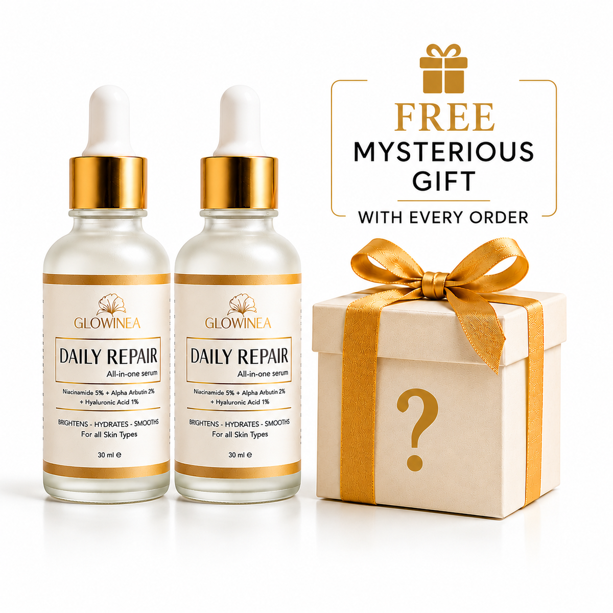 Glowinea Daily Repair Serum Bundle – Buy 2  Bottles + FREE Gift