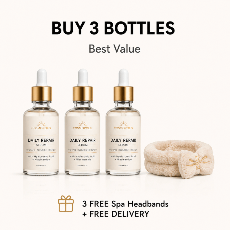 Glowinea Daily Repair Serum Bundle – Buy 3 Bottles + 3 Free Spa Headbands + Free Delivery